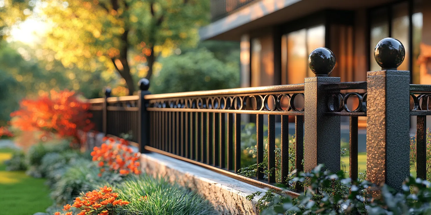 Moderne Gartengestaltung mit Zäunen aus Polen