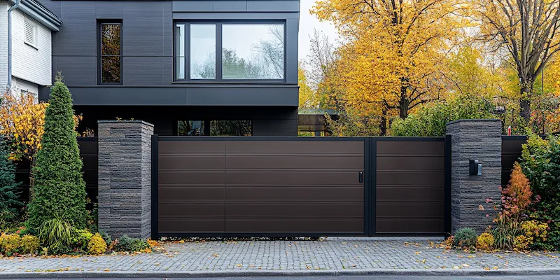 Moderne Metallzäune aus Polen